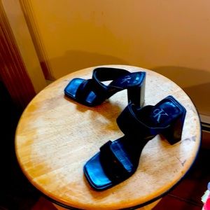 CK Calvin Klein Block Heel Sandals